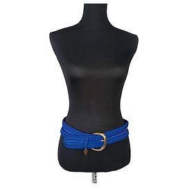 Yves Saint Laurent Vintage YSL blauer Stoffgürtel Blau