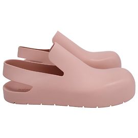 Bottega Veneta Puddle Sandals in Peach Rubber Pink Peach