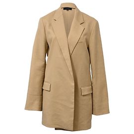 Joseph Julia Oversized Open Blazer in Brown Linen Brown