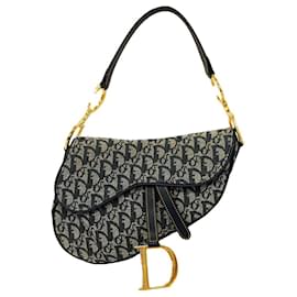 Christian Dior-Christian Dior Trotter Saddle Bag-Navy blue