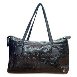 Salvatore Ferragamo Black Nylon Handbag Black