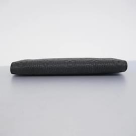 Louis Vuitton-Louis Vuitton Long Wallet Monogram Taurillon Portefeuille Brazza M69038 Noir-Black