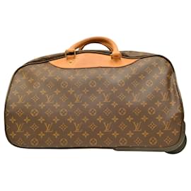 Louis Vuitton-Louis Vuitton Brown Monogram Eole 50 Sac Voyage Rolling Luggage Suitcase M23204-Brown