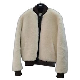 Chloé Chloe Shearling-Lederjacke Größe 38 Beige