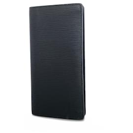 Louis Vuitton-Louis Vuitton Long Wallet Epi Portefeuille Brazza M60622 Noir-Black