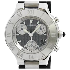 Cartier-Cartier Must 21 Chronoscaph Steel Quartz Men's Watch-Other