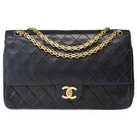 CHANEL Timeless/Classique Navy Blue Leather Bag - 121271438 Navy blue