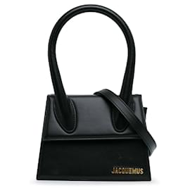 Jacquemus-Black Jacquemus Le Chiquito Moyen Satchel-Black