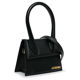 Jacquemus-Black Jacquemus Le Chiquito Moyen Satchel-Black