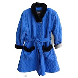 Yves Saint Laurent Manteaux Noir Bleu