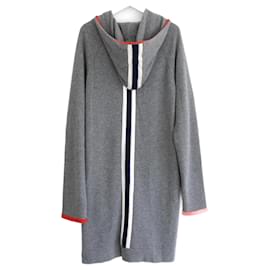 Chanel-Chanel Sport Line 2009 09P Cashmere Zip Front Long Cardigan-Grey