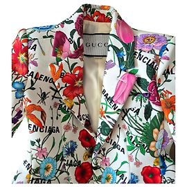 Gucci x Balenciaga - Blazer Floral Hacker Multicolore