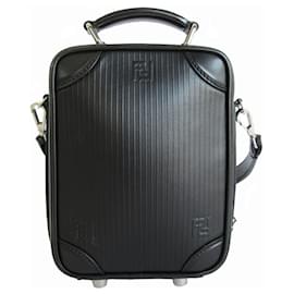 Fendi-Fendi Black Leather Shoulder Bag-Black