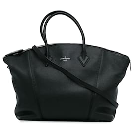 Louis Vuitton-Louis Vuitton Black Taurillon Soft Lockit MM-Black