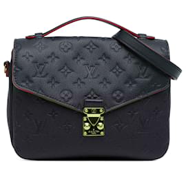 Louis Vuitton-Louis Vuitton Blue Monogram Empreinte Pochette Metis-Blue,Navy blue