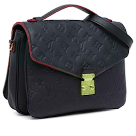 Louis Vuitton-Louis Vuitton Blue Monogram Empreinte Pochette Metis-Blue,Navy blue