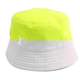 Louis Vuitton-Chapeau seau réversible Louis Vuitton-Blanc,Jaune