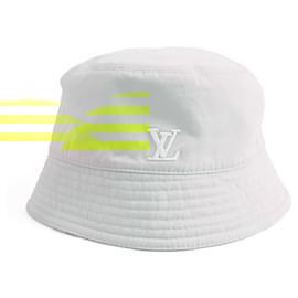 Louis Vuitton-Chapeau seau réversible Louis Vuitton-Blanc,Jaune