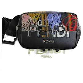 Fendi-Fendi Body Bag in Black and Multicolor-Black,Multiple colors
