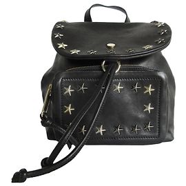 Zaino in pelle con borchie in metallo Jimmy Choo Star Studs Nero