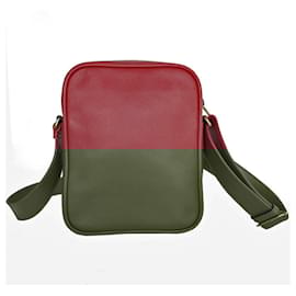 Gucci-Gucci Dark Red Leather Shoulder Bag-Dark red