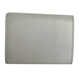 Fendi-Fendi Tri-fold Wallet in Light Gray Leather-Grey