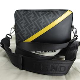 Fendi-Fendi Zucca Shoulder Bag-Black,Dark grey