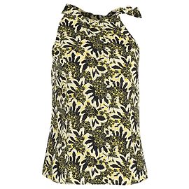 Etro Bluse mit floralem Druck aus gelber Seide Andere