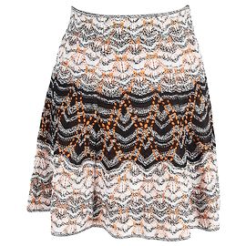 Falda mini A-line de punto Missoni en acetato multicolor Otro