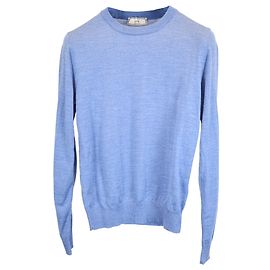 Lila Wollpullover mit Rundhalsausschnitt von Ami Paris Blau Hellblau