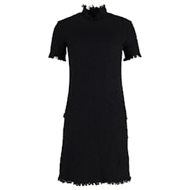 Nina Ricci-Nina Ricci Tweed Mini Dress in Black Wool-Black