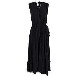 Vestido Midi Prada em Seda Preta Preto