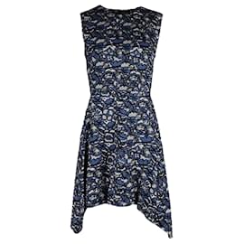 Louis Vuitton-Louis Vuitton Lace Pattern Dress in Blue Silk-Blue