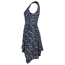 Louis Vuitton-Louis Vuitton Lace Pattern Dress in Blue Silk-Blue