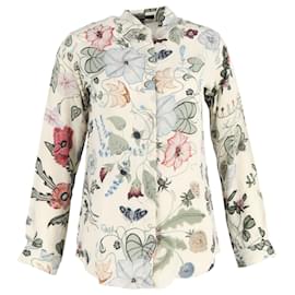 Gucci- Gucci Kris Knight Long Sleeve Floral Print Button-Down Shirt in Multicolor Cotton-Other