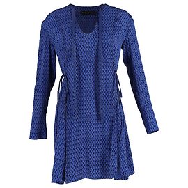 Abito mini stampato Proenza Schouler in seta blu Altro