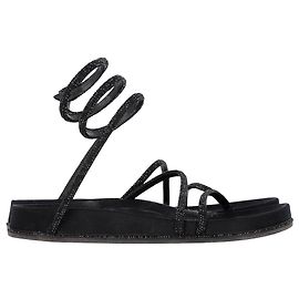 Rene Caovilla René Caovilla Embellished Sandals in Black Leather Black