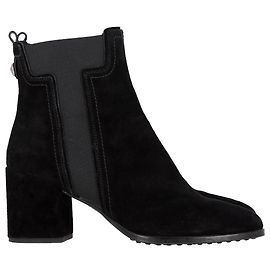 Botas de salto bloco Tod's em camurça preta Preto