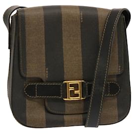 Fendi-Sac à épaule Fendi Pequin-Marron