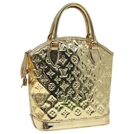 Louis Vuitton-LOUIS VUITTON Monogram Miroir Lockit Hand Bag Gold Dore M95450 LV Auth 86961-Golden,Other