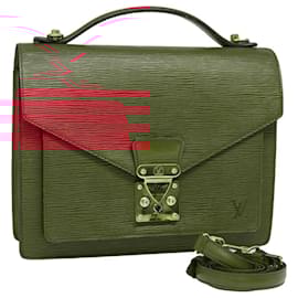 Louis Vuitton-LOUIS VUITTON Epi Monceau 28 Hand Bag Red M40783 LV Auth 87514-Red