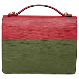 Louis Vuitton-LOUIS VUITTON Epi Monceau 28 Hand Bag Red M40783 LV Auth 87514-Red