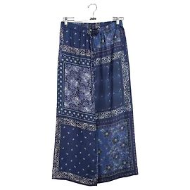 Max Mara Calça reta de seda Azul