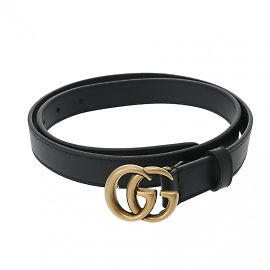 Gucci GG Marmont Men's Leather Belt Black