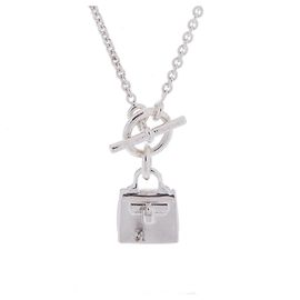 Hermès Collana Amuleto Birkin HERMES per Donne, Argento Altro