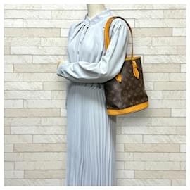 Louis Vuitton-Louis Vuitton Bucket PM Monogram Shoulder Bag-Brown