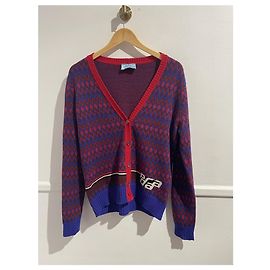 PRADA Strick T.International XS Wolle Blau