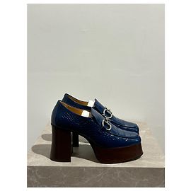 GUCCI Mules & clogs T.EU 39.5 Leather Blue