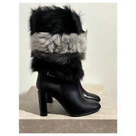 Botas BURBERRY T.EU 40.5 Cuero Negro
