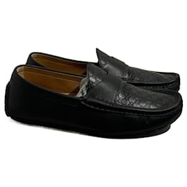 Gucci-GUCCI Flats T.UK 6 Leather-Black